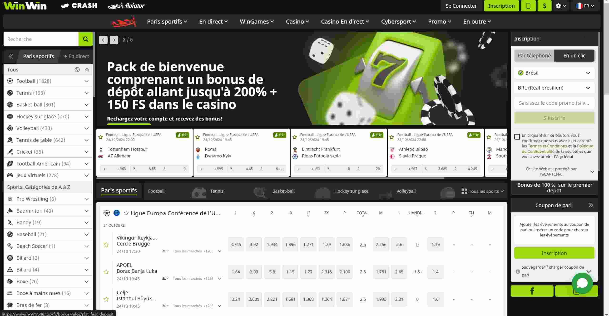 winwinbet cameroon sport parisportif